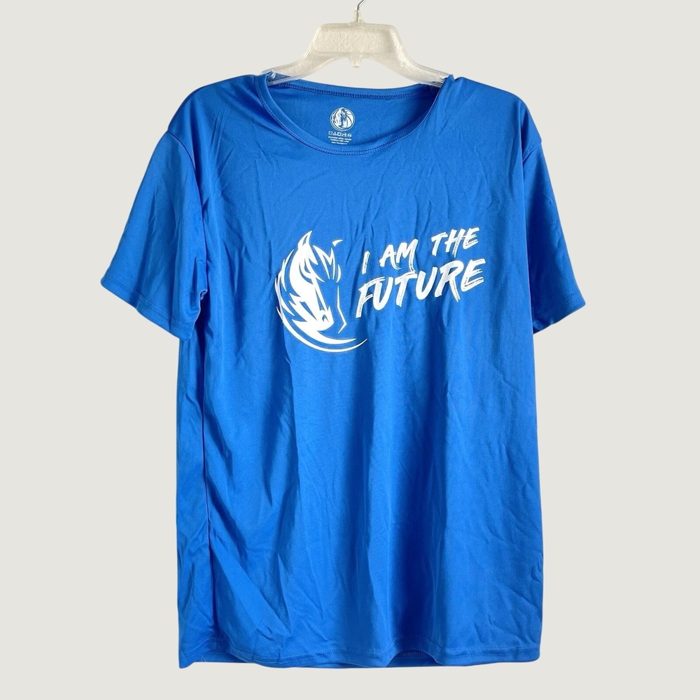 Dallas Mavericks T Shirt Mens Medium Blue I Am The Future NBA Basketball Tee
